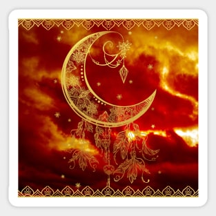 Mandala Fire Moon Sticker